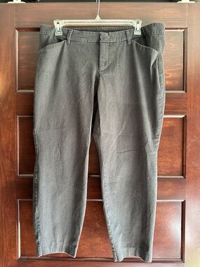 Old Navy Women's Charcoal Gray Pixie Chino Pants